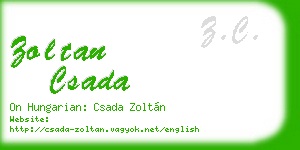 zoltan csada business card