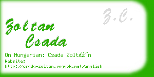 zoltan csada business card
